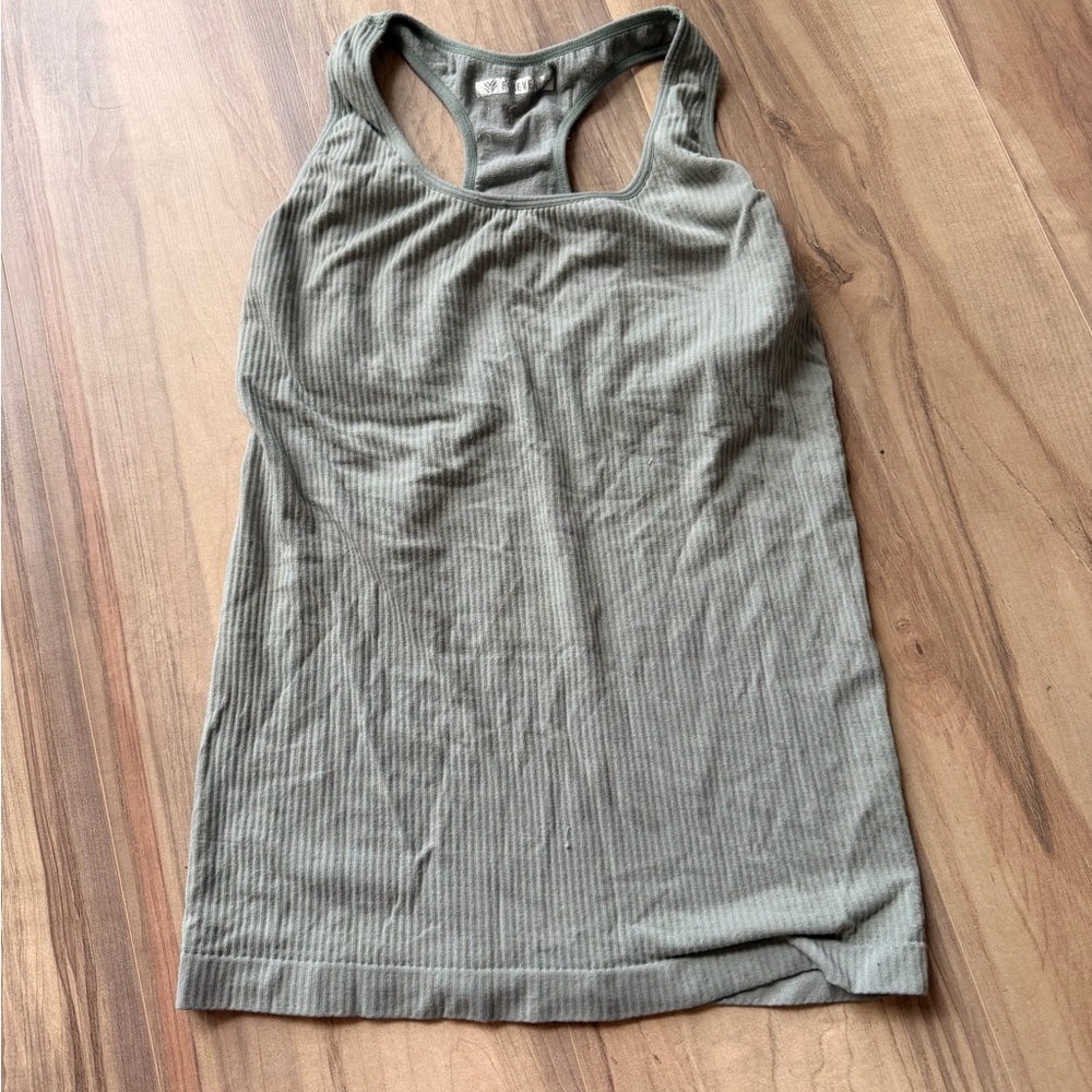 Forever 21 Sage Ribbed Tank Top